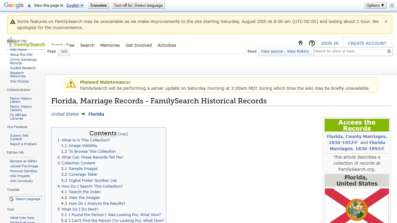 Florida, Marriage Records - FamilySearch Historical Records